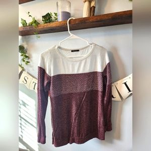 Pink Clover Purple Striped Sweater (Small)